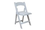 Resin White Folding Padded Chair